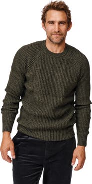 Aubin Ray Fisherman Rib Crew Neck Sweater