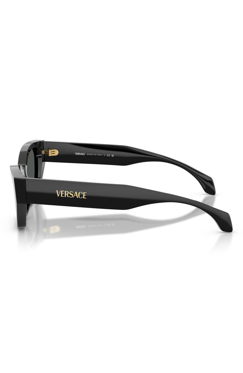Versace 53mm Cat Eye Sunglasses, Alternate, color, Black / Dark Grey