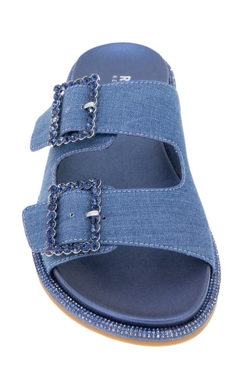 Reaction Kenneth Cole Sydney Embellished Slide Sandal In Denim