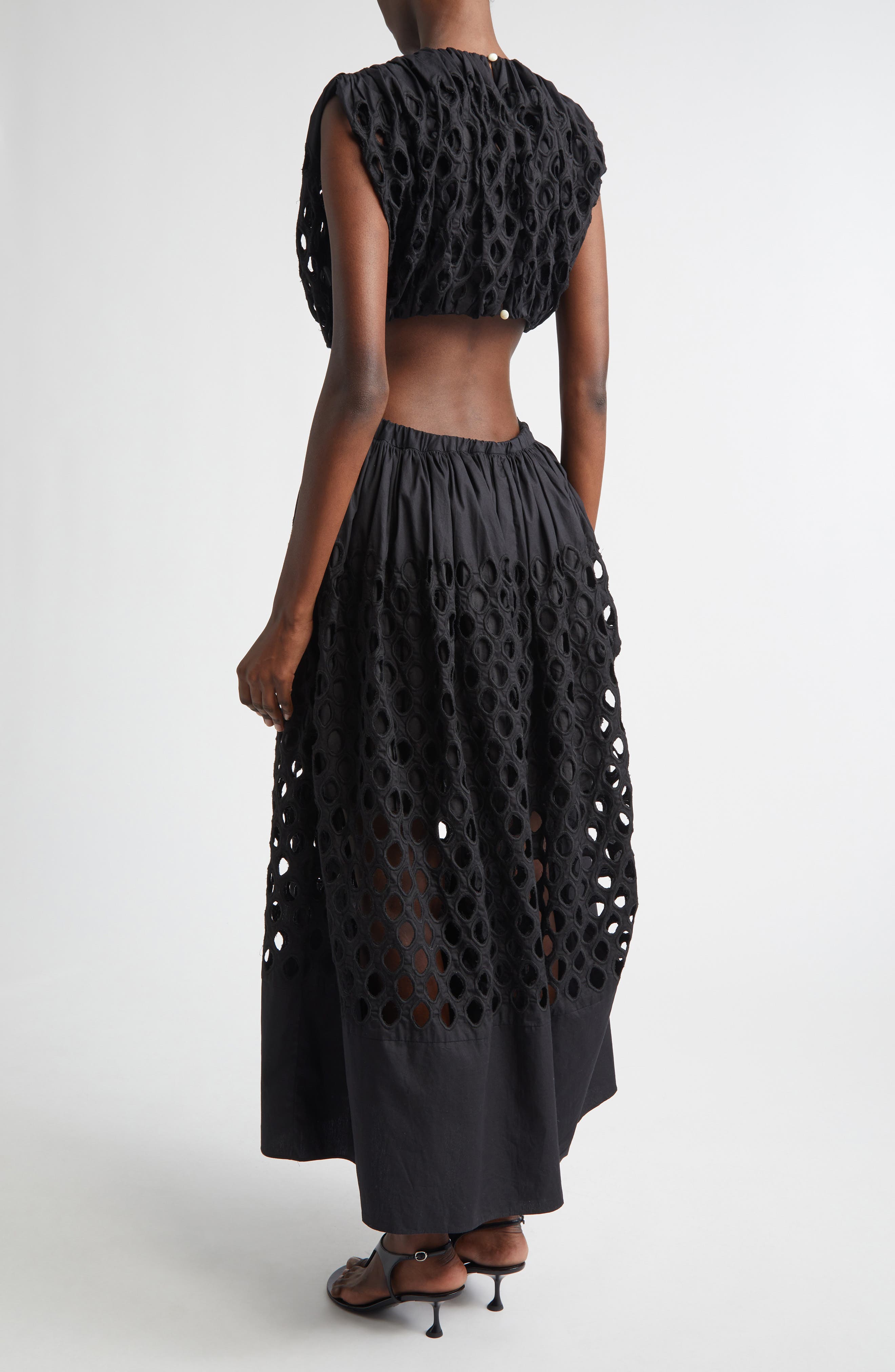 Peplos Cotton Eyelet Dress - image 2