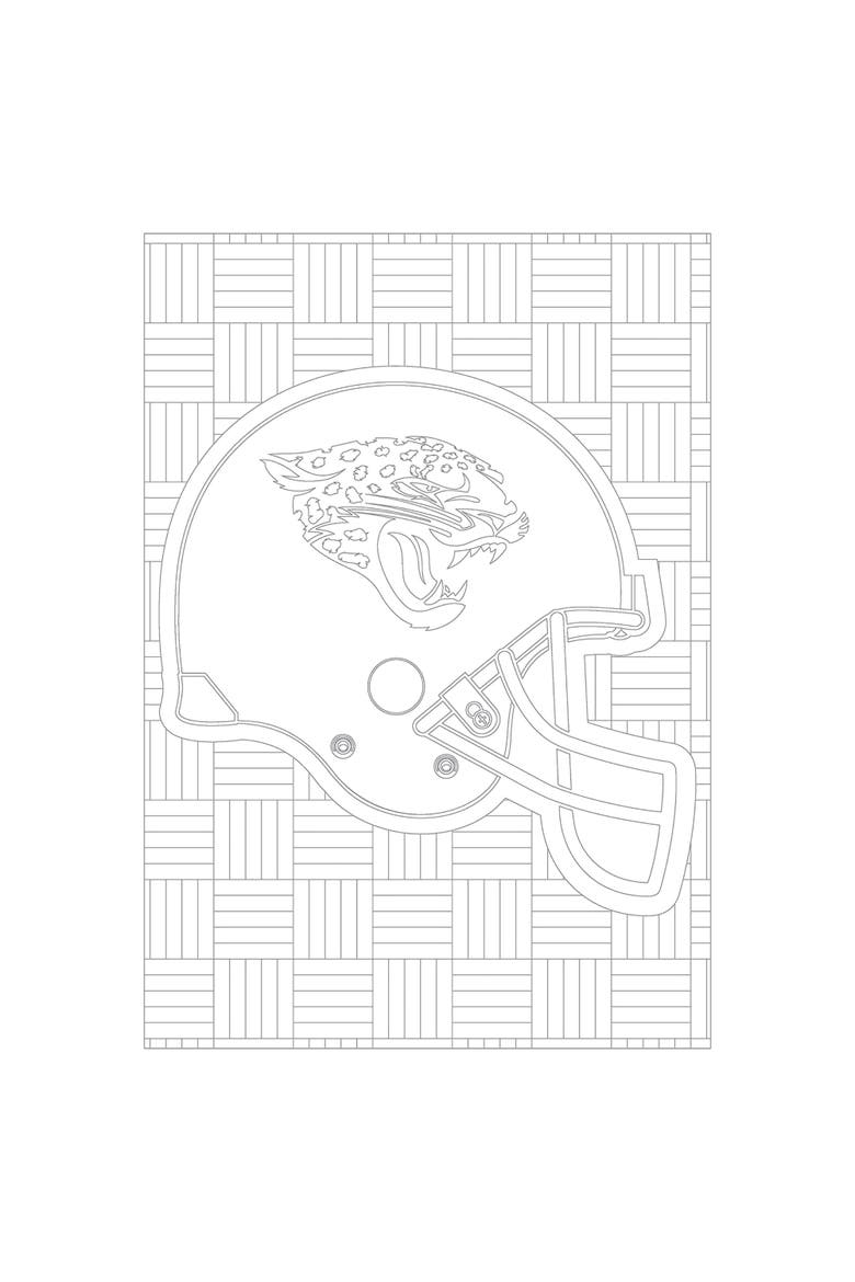 In the Sports Zone NFL Adult Coloring Book, Jacksonville Jaguars, Alternate, color, Multicolored