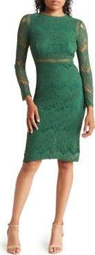 Love By Design Lace Long Sleeve Midi Dress