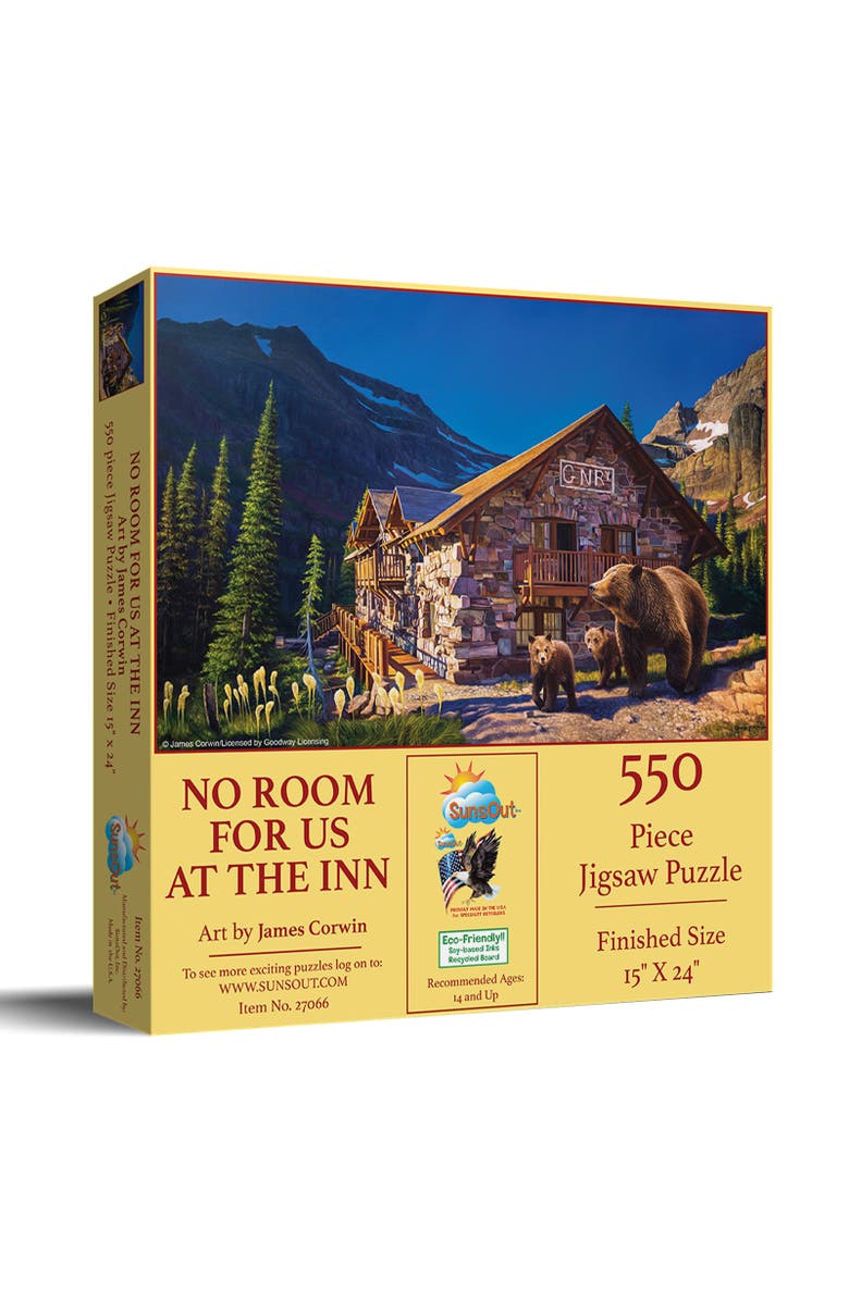 Sunsout No Room for us at the Inn 550 piece Jigsaw Puzzle for Adults, Main, color, Multicolor