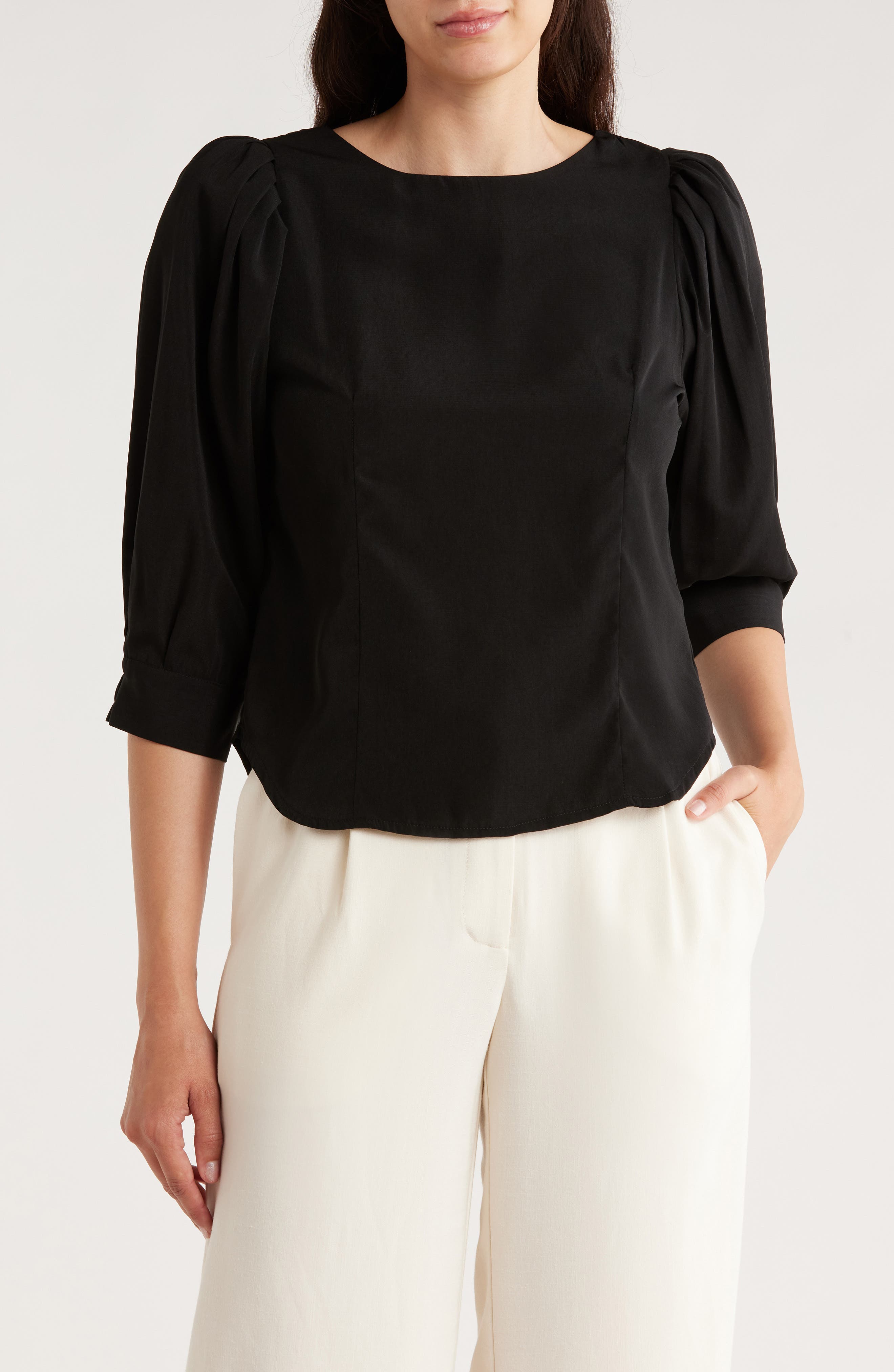 T Tahari Three Quarter Sleeve Top