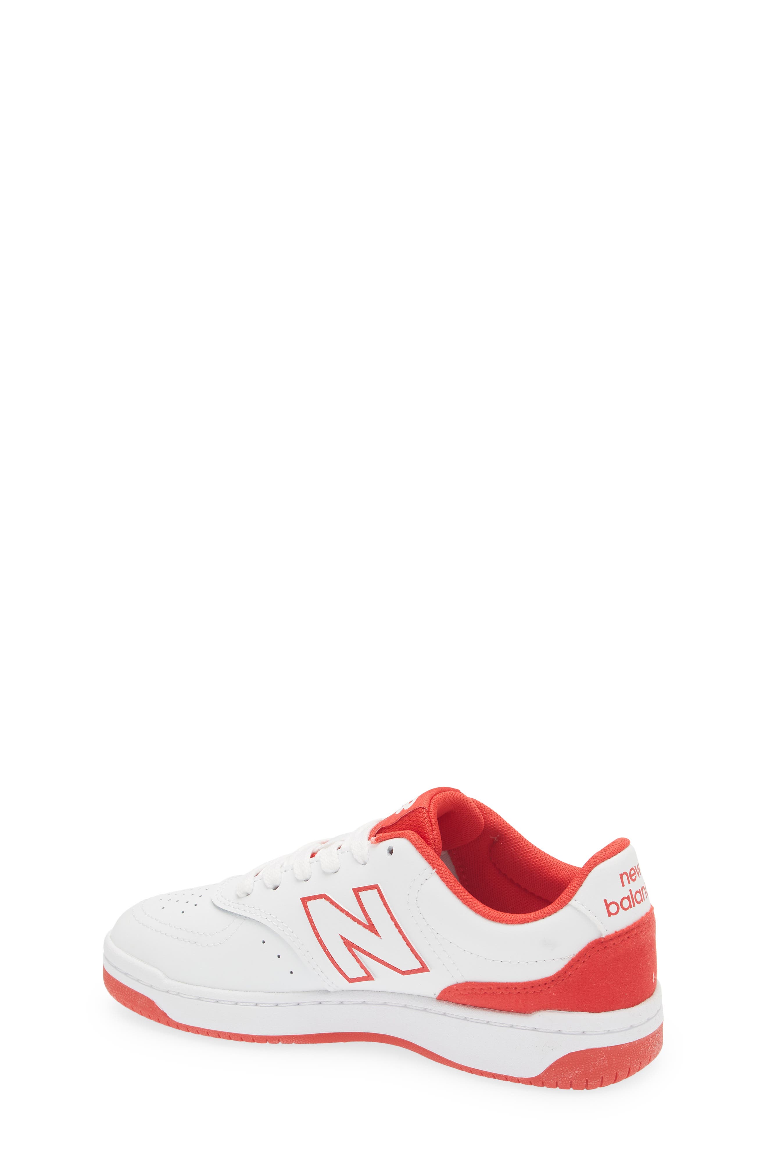 New Balance Kids' BB80 Sneaker, Alternate, color, White/ True Red