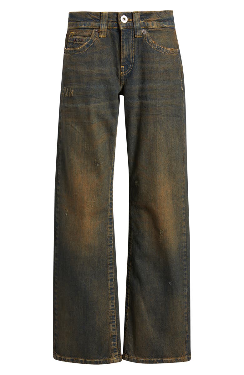 BDG Urban Outfitters Kayla Low RIse Wide Leg Jeans, Alternate, color, Dark Vintage