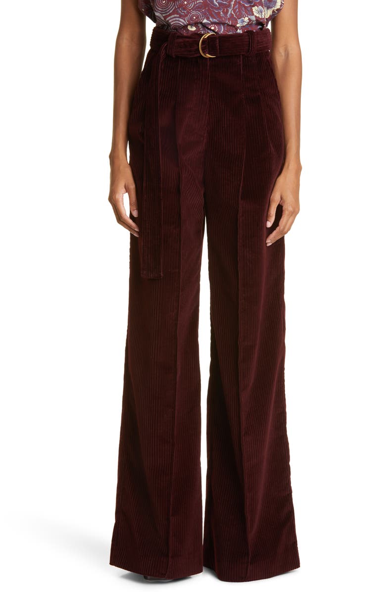 Ulla Johnson Nico Pleat Wide Leg Cotton Corduroy Pants, Main, color,