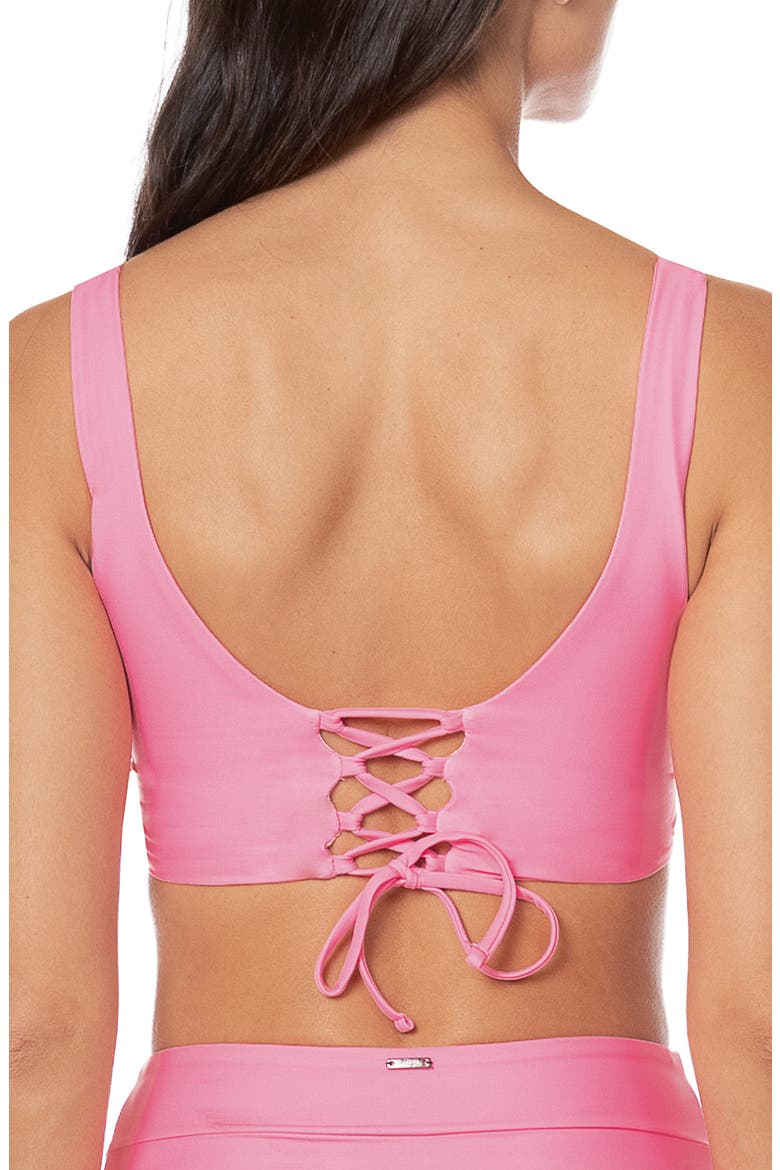 Pink Allure V-Neck Bikini Top, Alternate, color, PINK