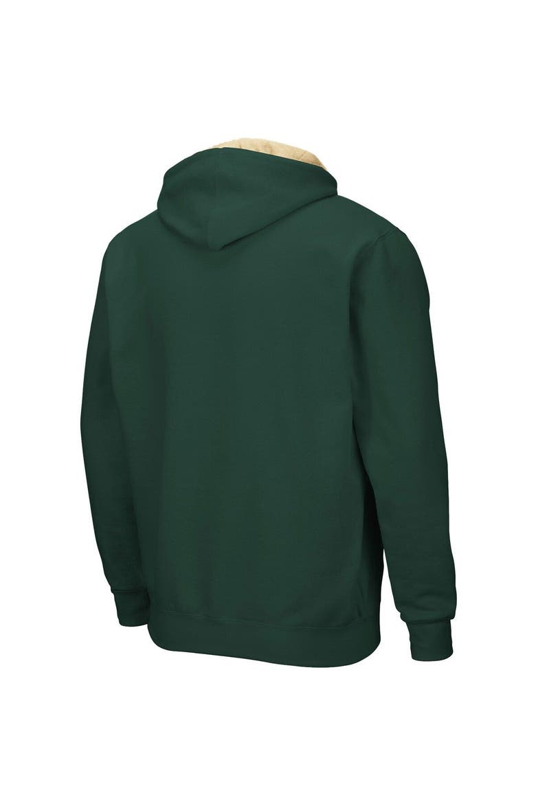 Men's Colosseum Green South Florida Bulls Arch & Logo 3.0 Full-Zip Hoodie, Alternate, color, Green