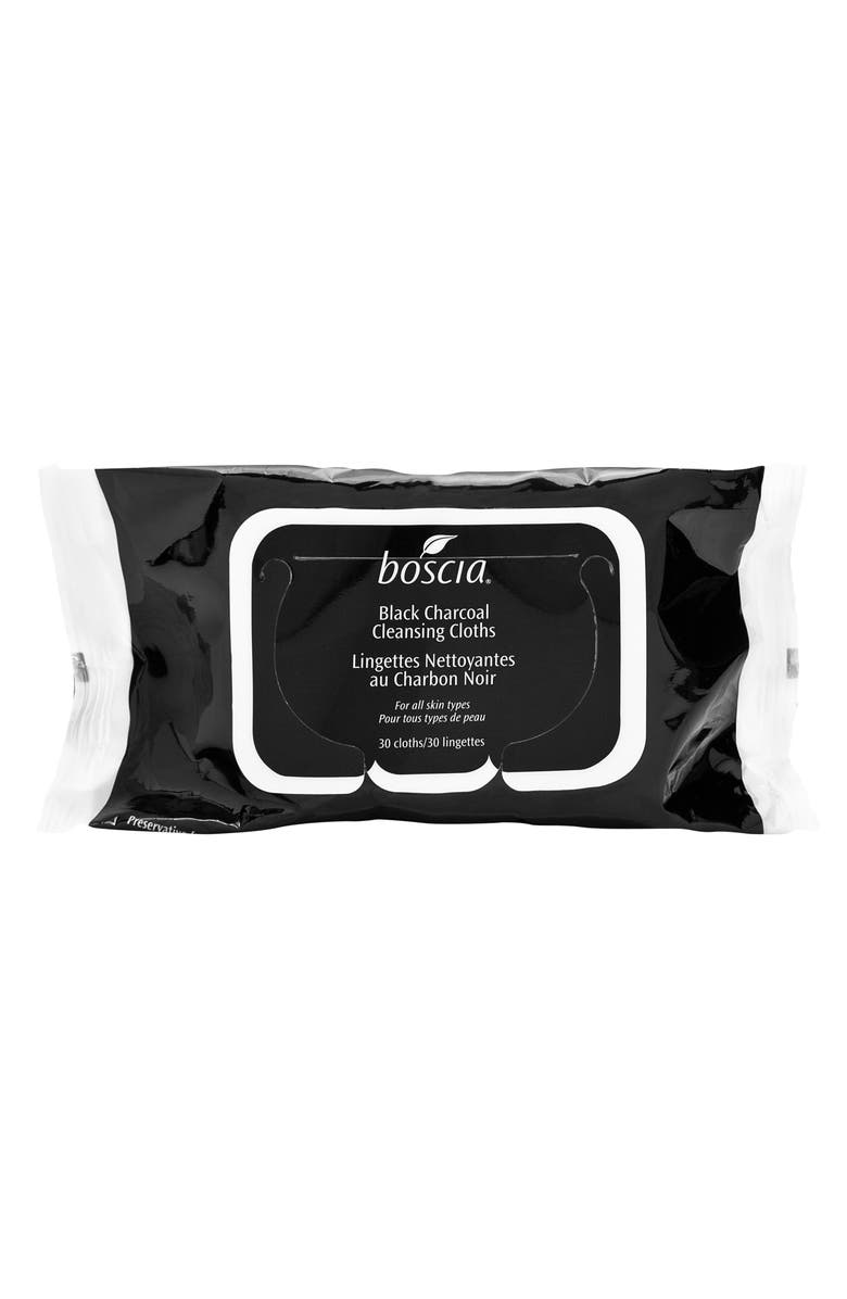 Boscia Black Charcoal Cleansing Cloths, Main, color, 