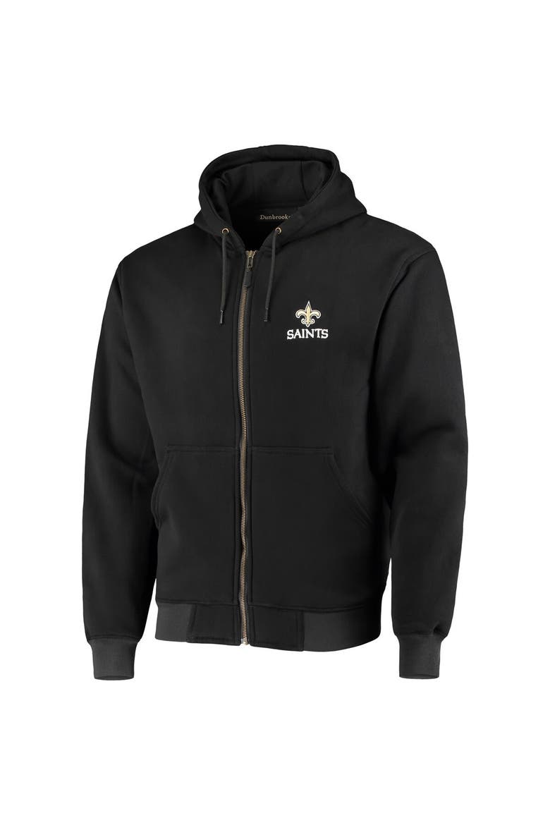 Men's Dunbrooke Black New Orleans Saints Craftsman Thermal-Lined Full-Zip Hoodie, Alternate, color, Black