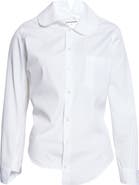 Junya Watanabe Asymmetric Cotton Broadcloth Button-Up Shirt