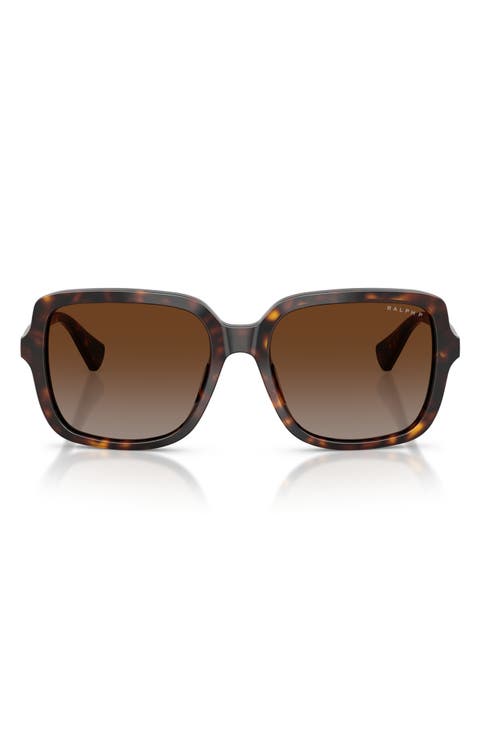 56mm Polarized Square Sunglasses