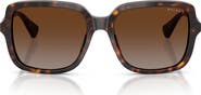 RALPH 56mm Polarized Square Sunglasses