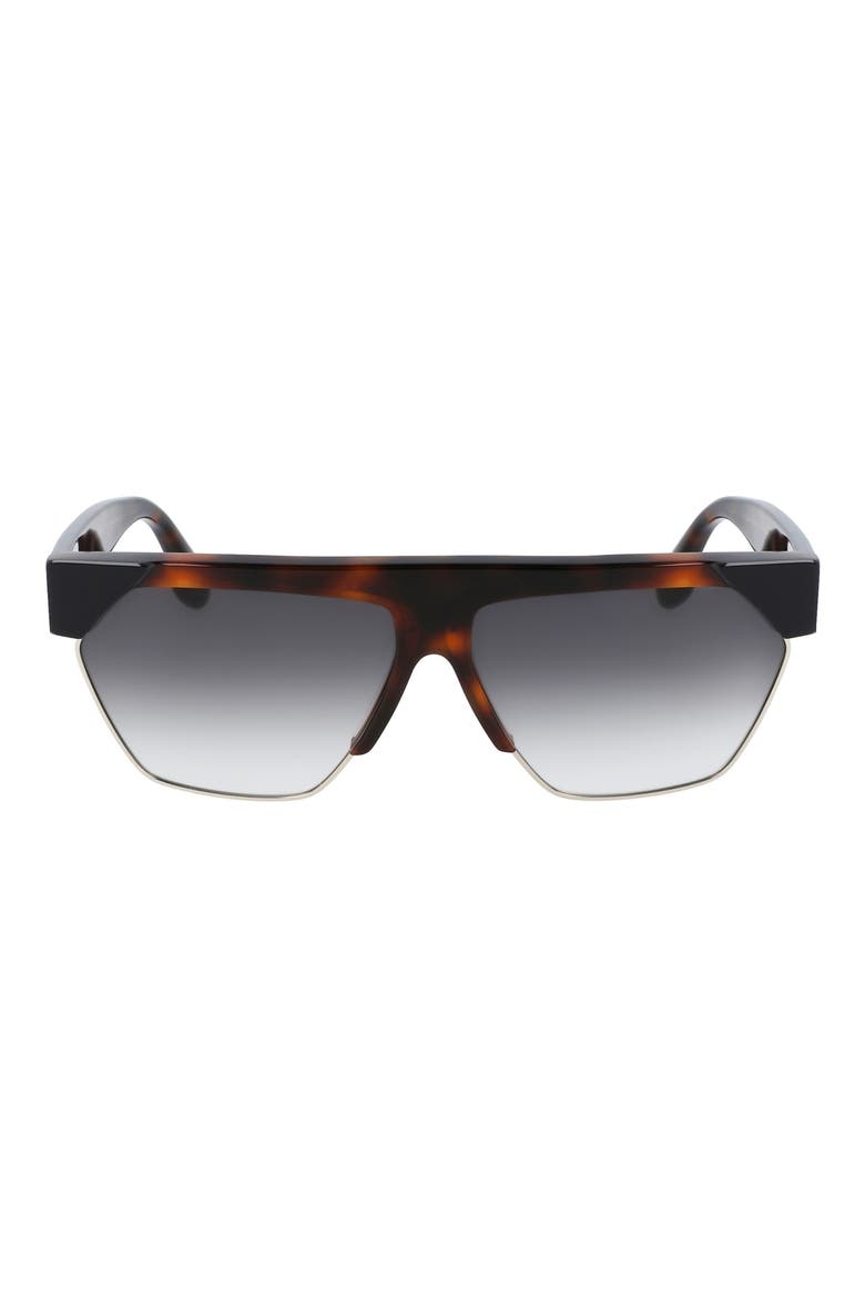 62mm Gradient Sunglasses, Main, color, BLACK/ TORTOISE