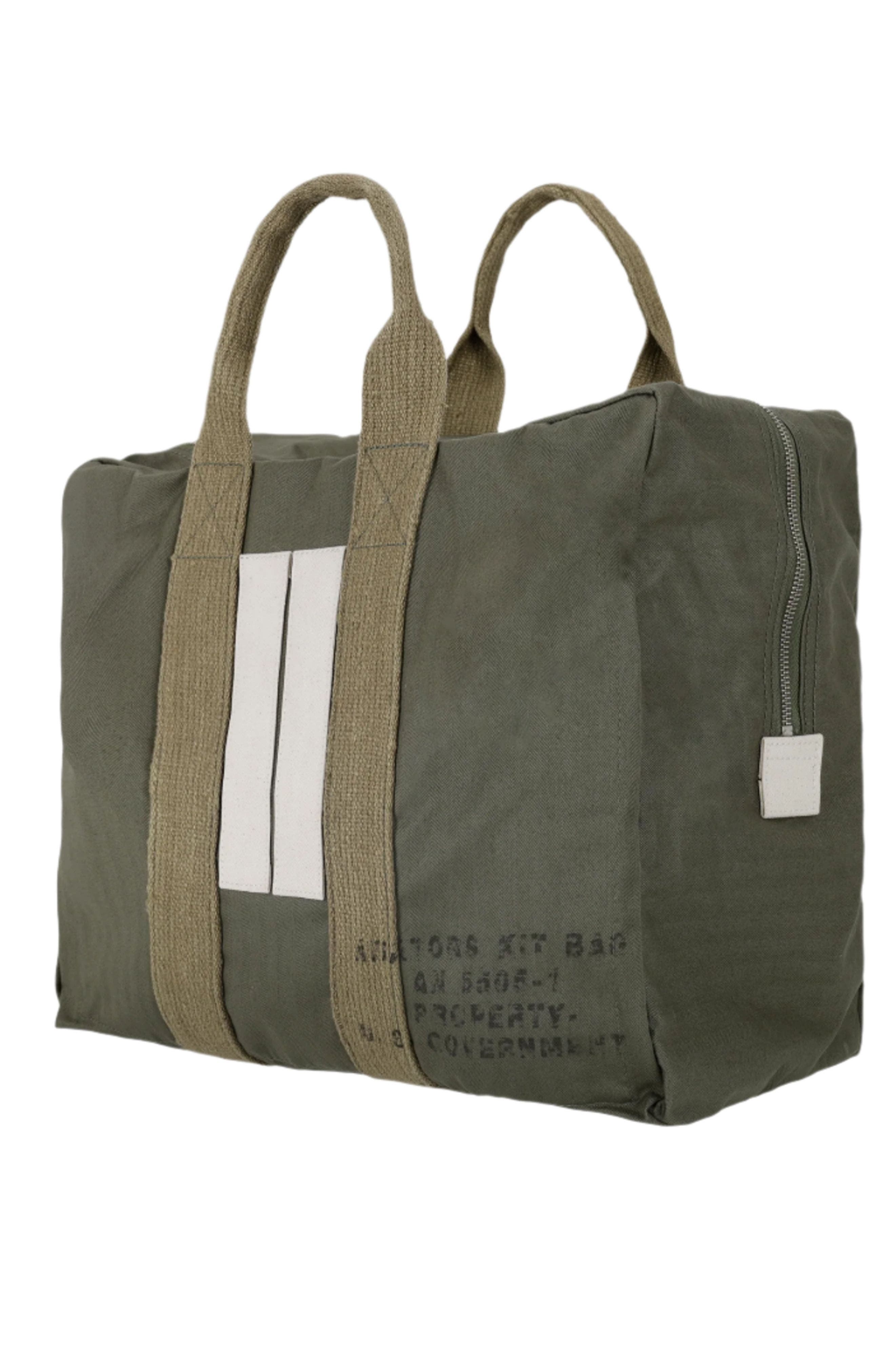 Fortela Aviatorbag Herringbone Cotton Bag, Alternate, color, Green