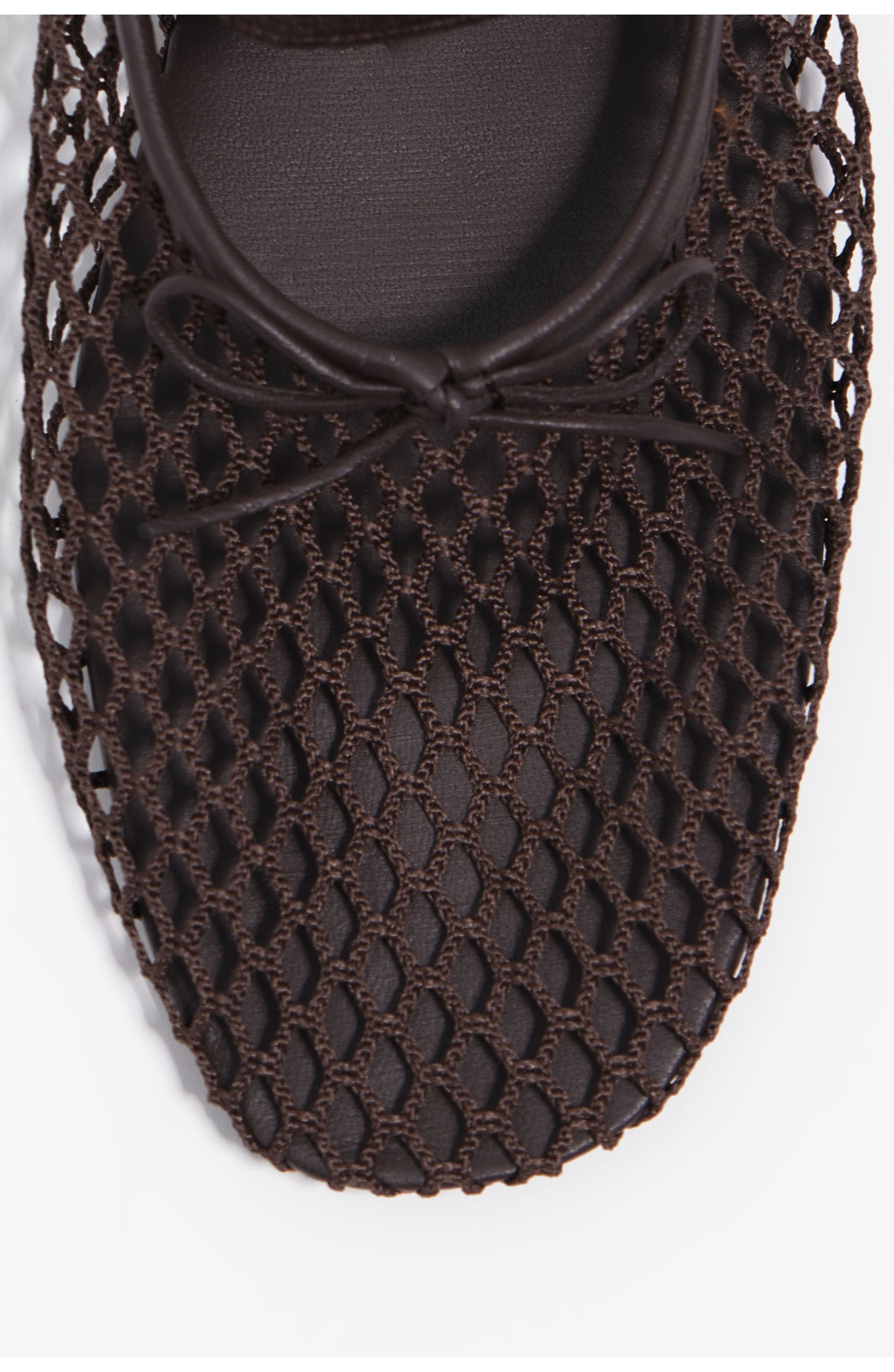 Mesh Ballerina, Alternate, color, DARK BROWN