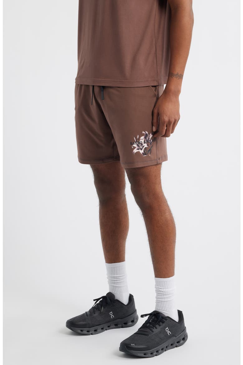 Hunter Lawrence Edition - Tempo Good Energy Comfort Fleece Shorts, Alternate, color, HOLY BROWN