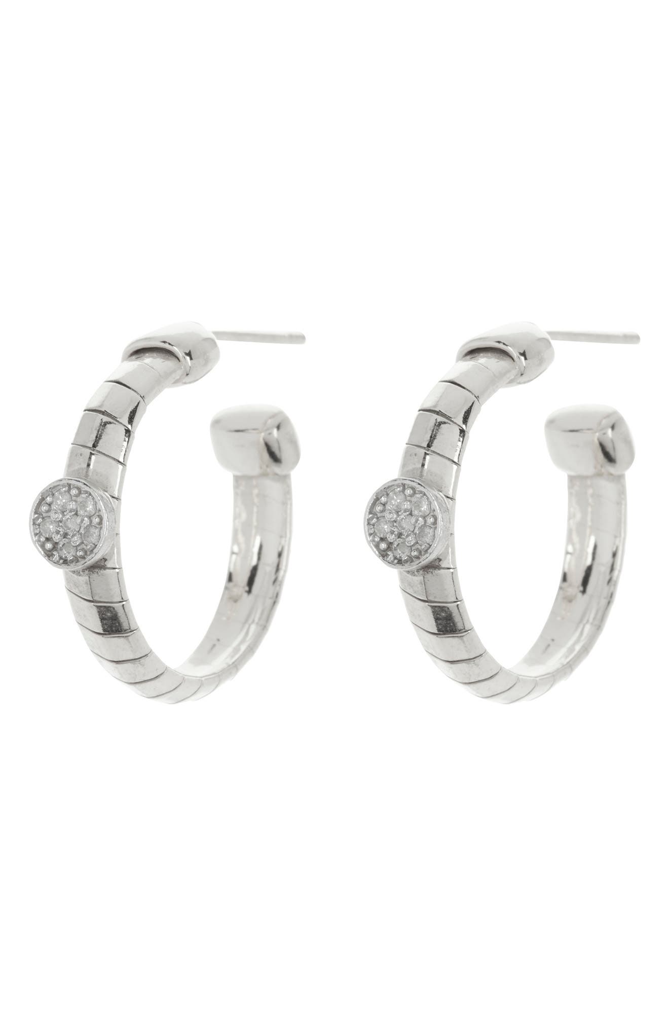 MESHMERISE Diamond Hoop Earrings - 0.12ct.