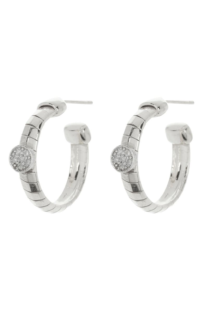 MESHMERISE Diamond Hoop Earrings - 0.12ct., Main, color, 