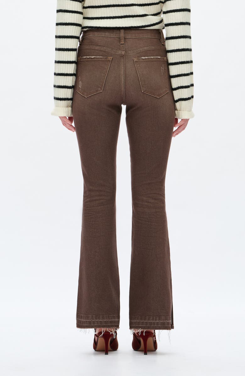 Bayeas High Waist Flare Jeans, Alternate, color, Dark Khaki