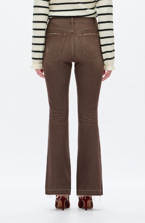 Bayeas High Waist Flare Jeans In Brown