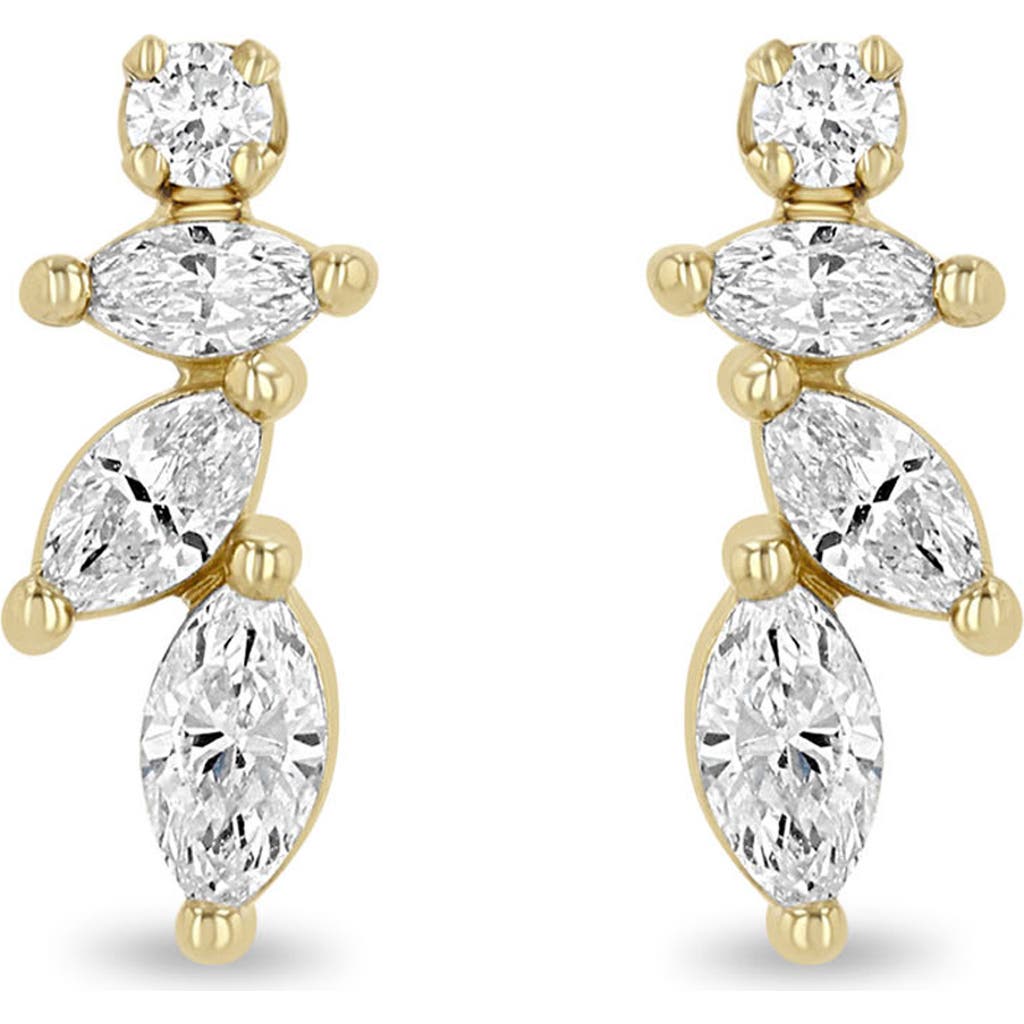 Zoë Chicco 14K Gold Marquise Diamond Stud Earrings in 14K Yellow Gold  product