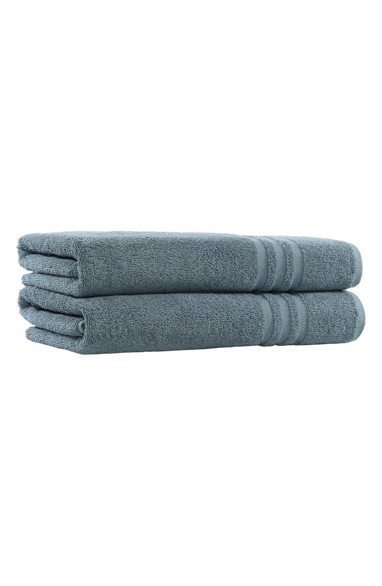 Linum Home Textiles Denzi Turkish Cotton Bath Towel - Set of 2, Main, color, Denzi Blue