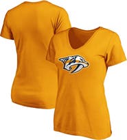 FANATICS Women's Fanatics Branded Gold Nashville Predators Primary Logo V-Neck T-Shirt