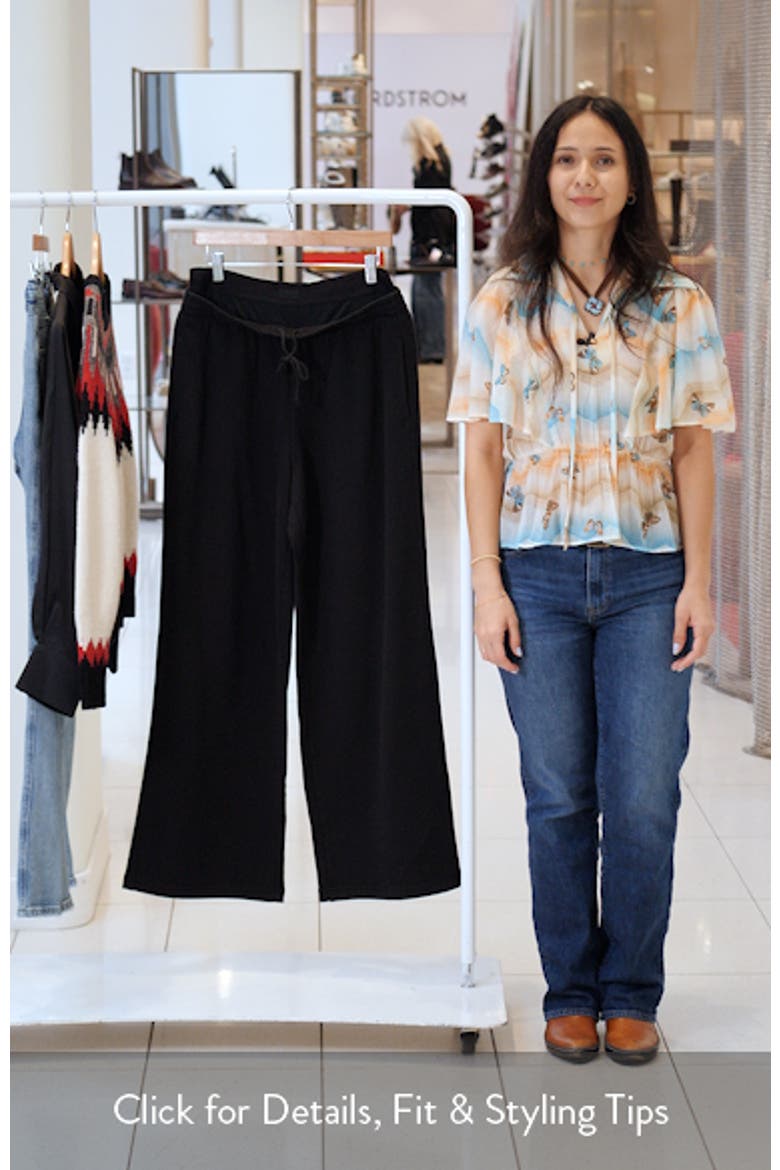 Cotton Blend Fleece Exposed Boxer Pants video