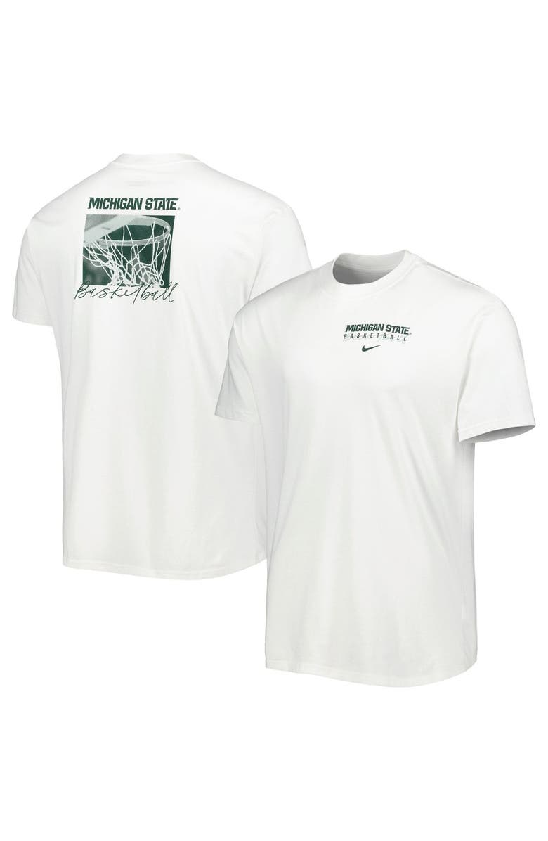 Nike Men's Nike White Michigan State Spartans Basketball Movement Max90 T-Shirt, Main, color, White