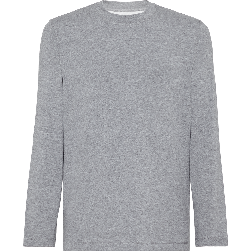 Brunello Cucinelli Long Sleeve T-shirt In Gray