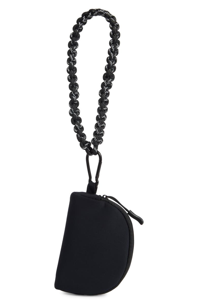 Leith Zip Pouch Bag Charm, Alternate, color, Black