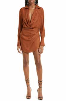 GAUGE81 Naha Long Sleeve Silk Dress