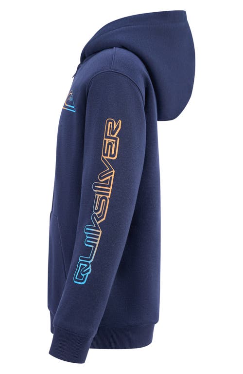 Quiksilver Kids' High Pile Fleece Lined Full Zip Hoodie In Black