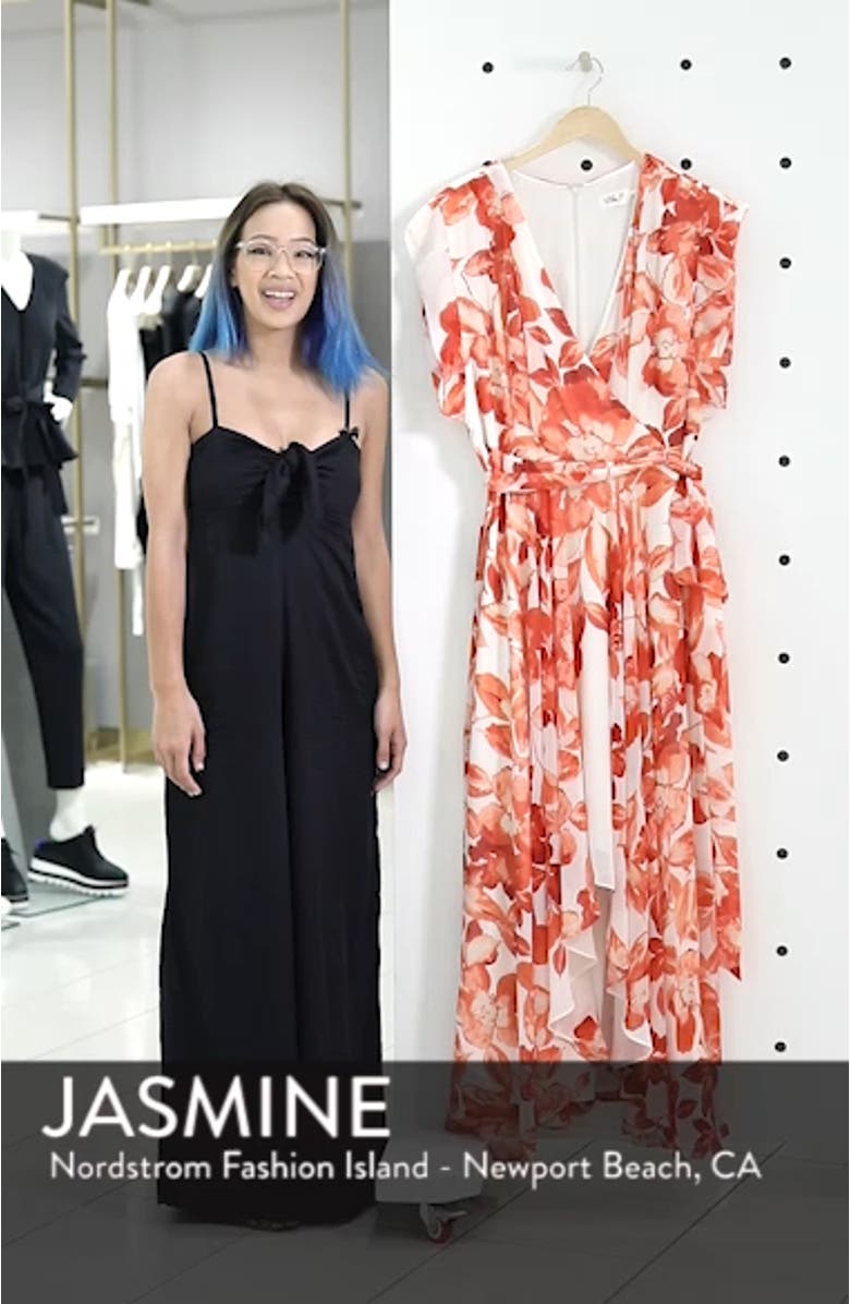 Floral Chiffon High/Low Maxi Dress, sales video thumbnail