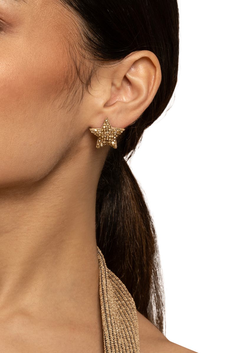 Deepa Gurnani Loris Star Stud Earrings, Alternate, color, Gold