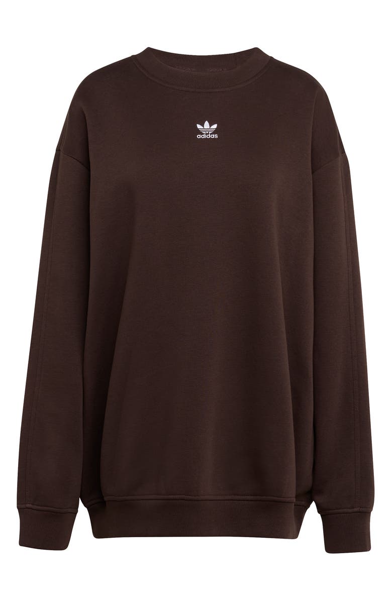 adidas Originals Essentials Oversize Crewneck Sweatshirt, Alternate, color, Aurora Coffee