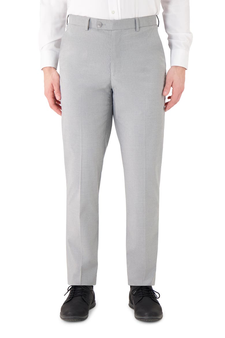 Flat Front Dress Pants, Main, color, LIGHT GREY