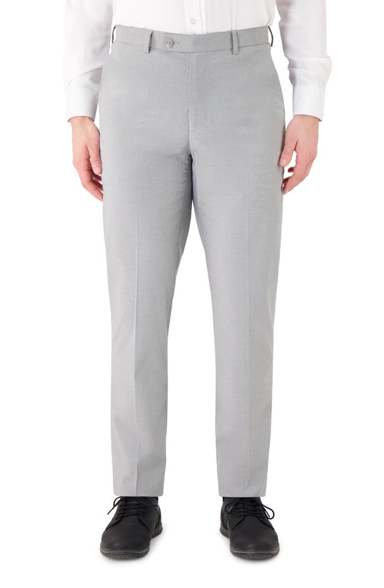 Victor Emmanuel Flat Front Dress Pants, Main, color, Light Grey