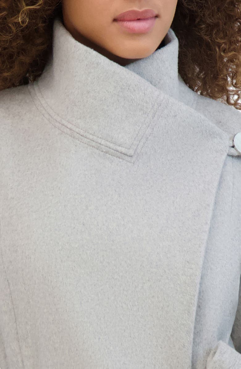 Kenneth Cole New York Fencer Collar Trench Coat, Alternate, color, Light Grey