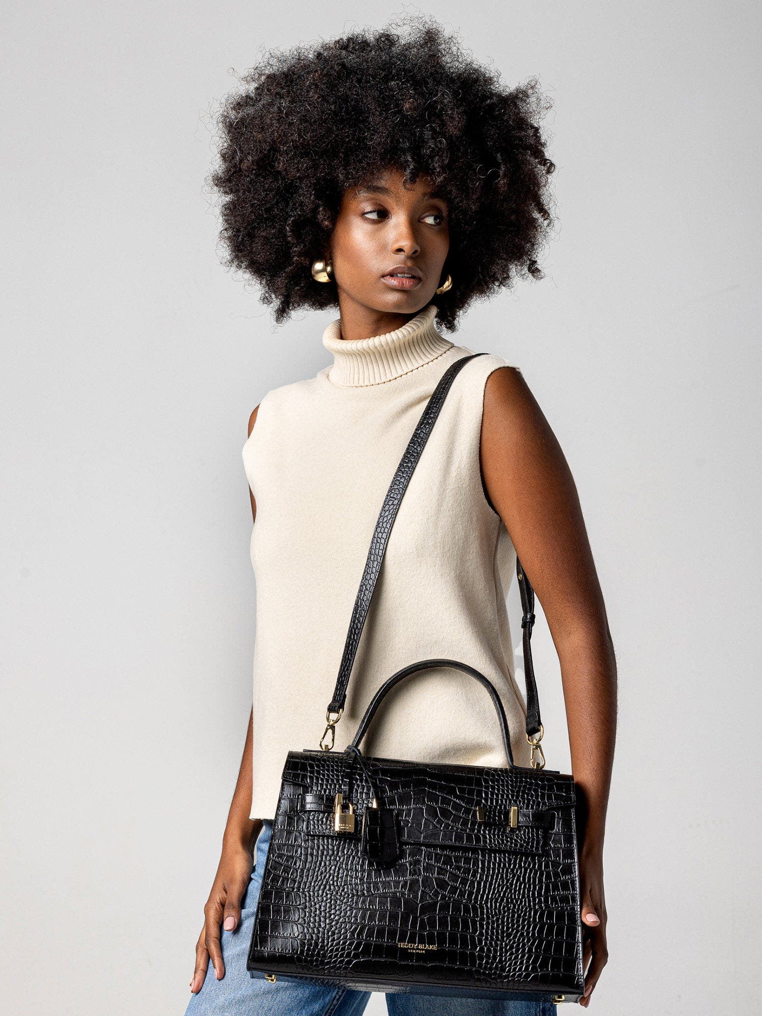 Teddy Blake Ava Croco  14", Alternate, color, Black