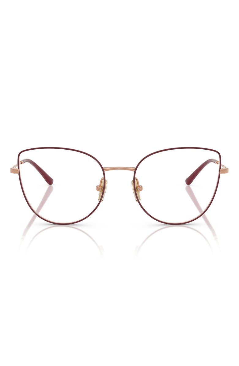 VOGUE 53mm Cat Eye Optical Glasses, Main, color, Bordeaux