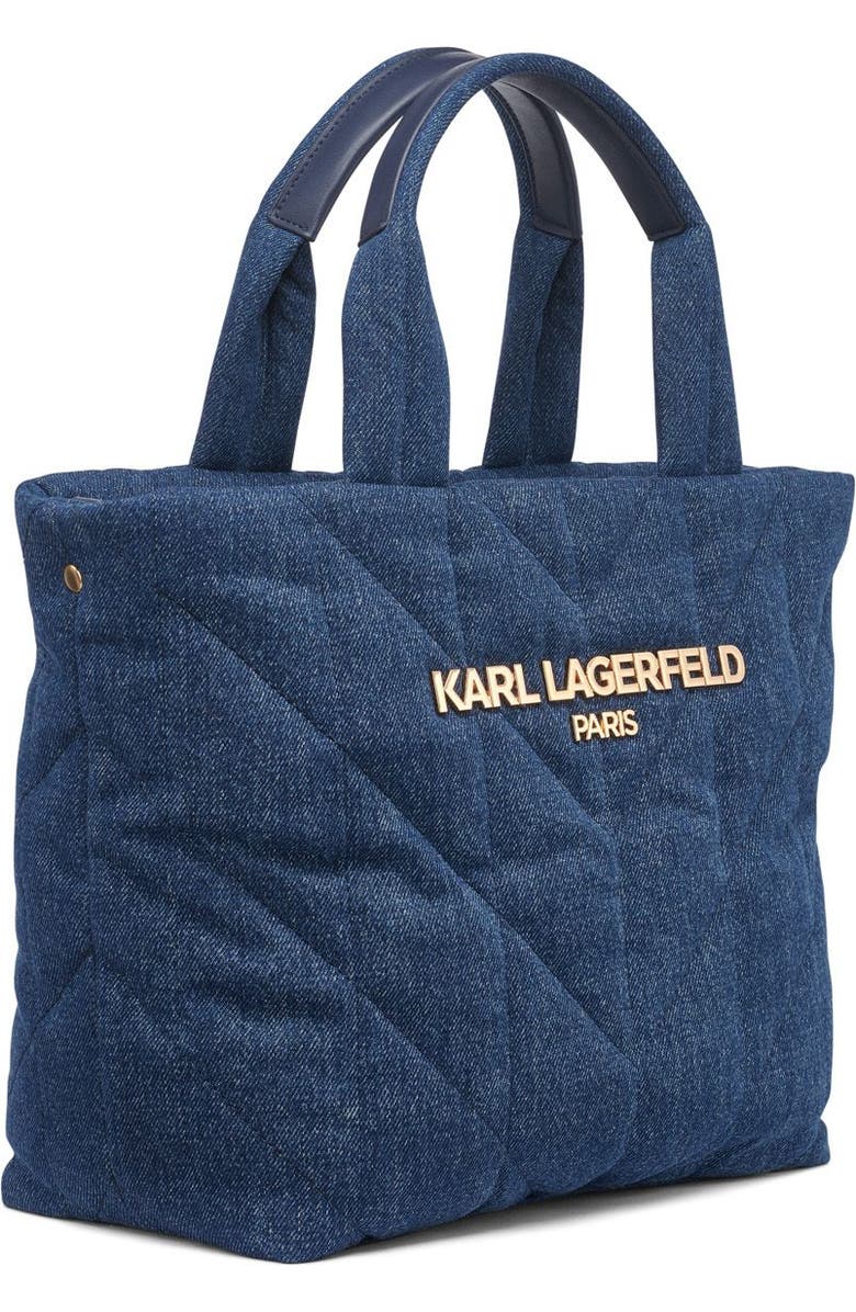 KARL LAGERFELD PARIS Voyage Tote, Alternate, color, Washed Denim
