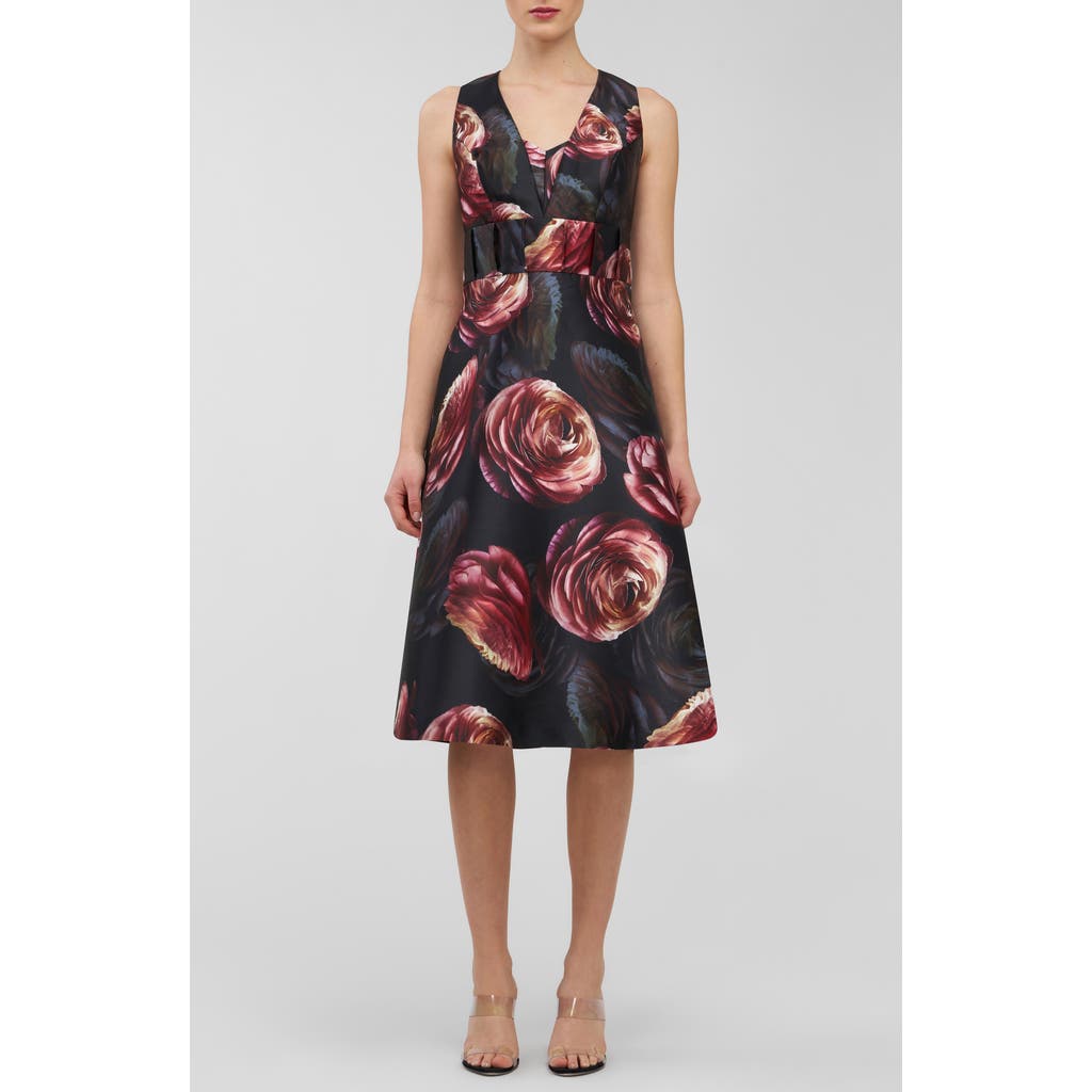 Kay Unger Antonia Fit & Flare Dress In Multi