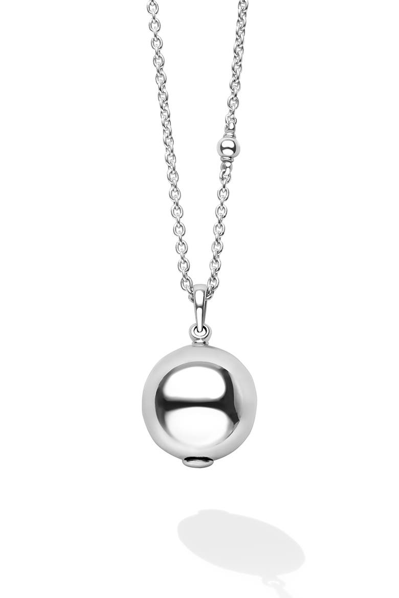 Caviar Bubbly Pendant Necklace, Alternate, color, SILVER
