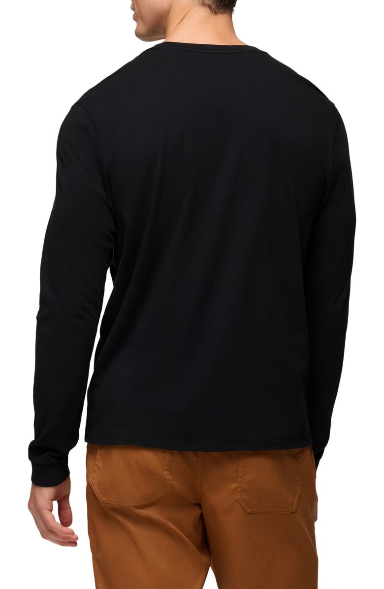 prAna Everyday Long Sleeve Regenerative Organic Cotton T-Shirt, Alternate, color, Black