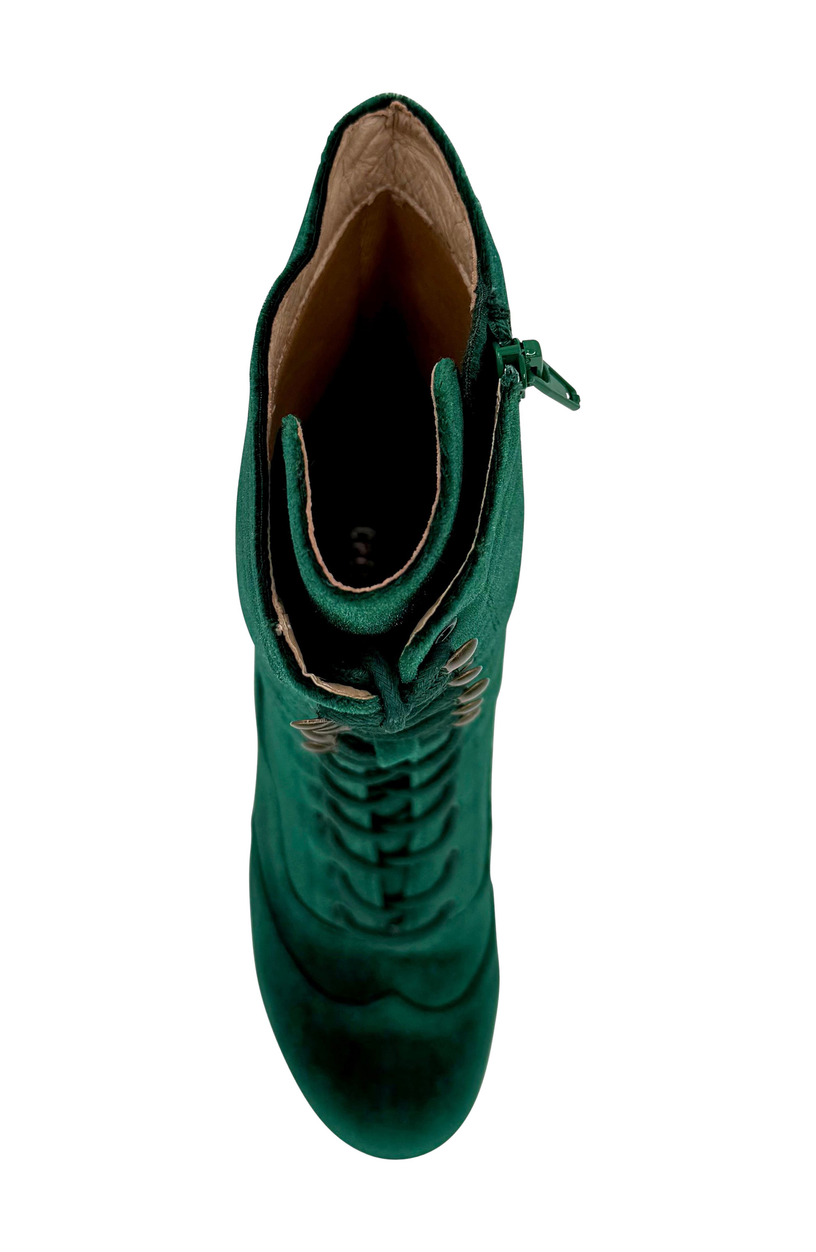 Claire Lace-Up Boot, Alternate, color, GREEN