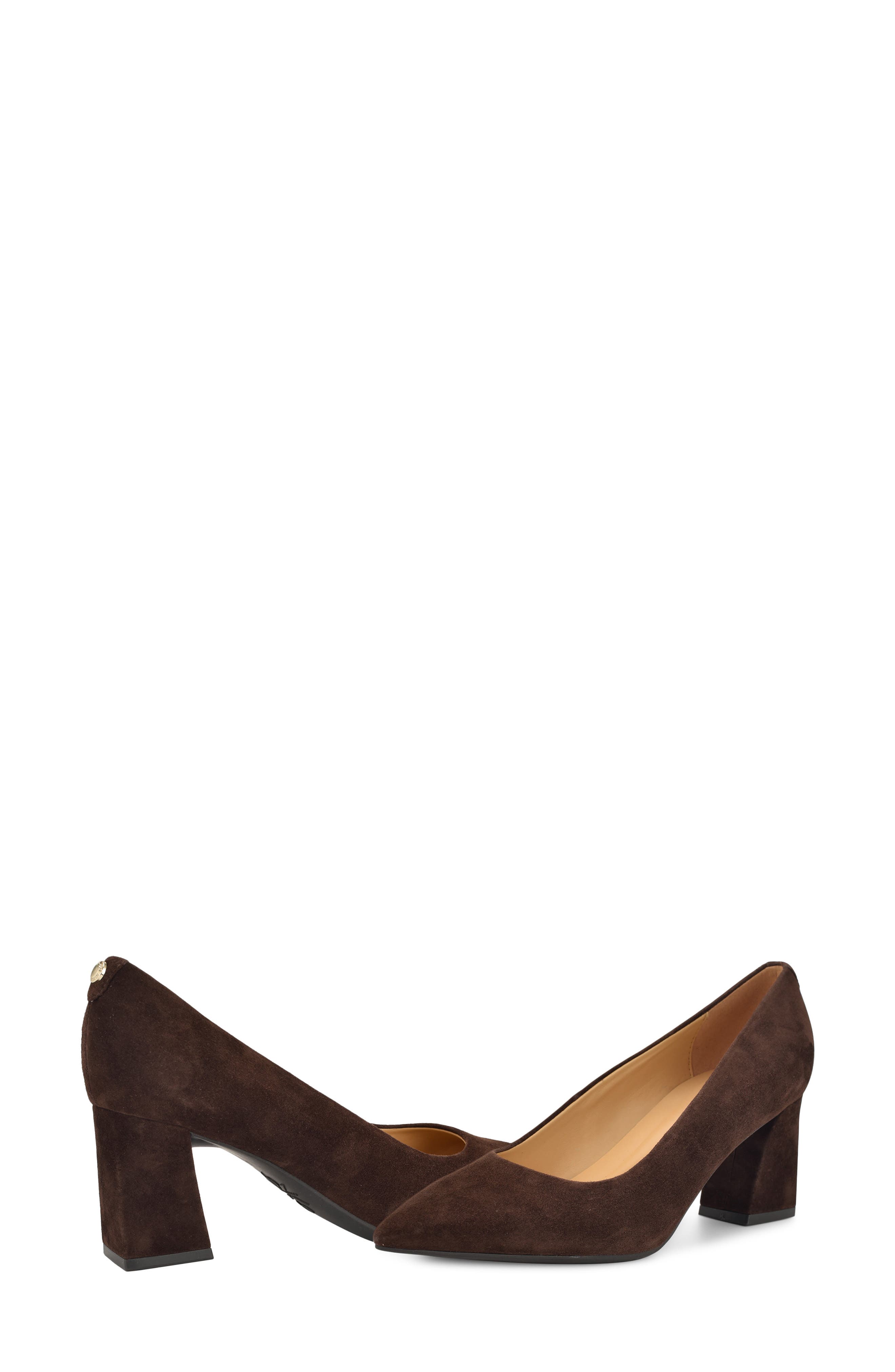 Kalore 9x9 Pointed Toe Pump, Alternate, color, DARK BROWN
