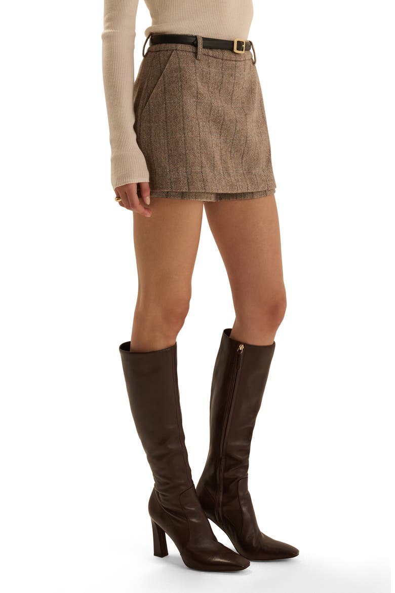 Spencer Herringbone Skort, Alternate, color, NATURAL HERRINGBON